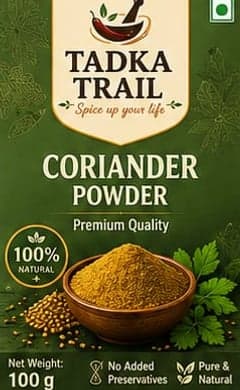 Coriander Powder pack label