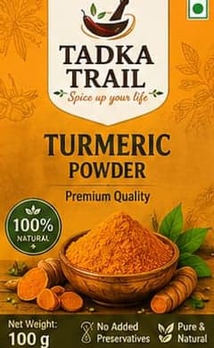 Turmeric Powder pack label